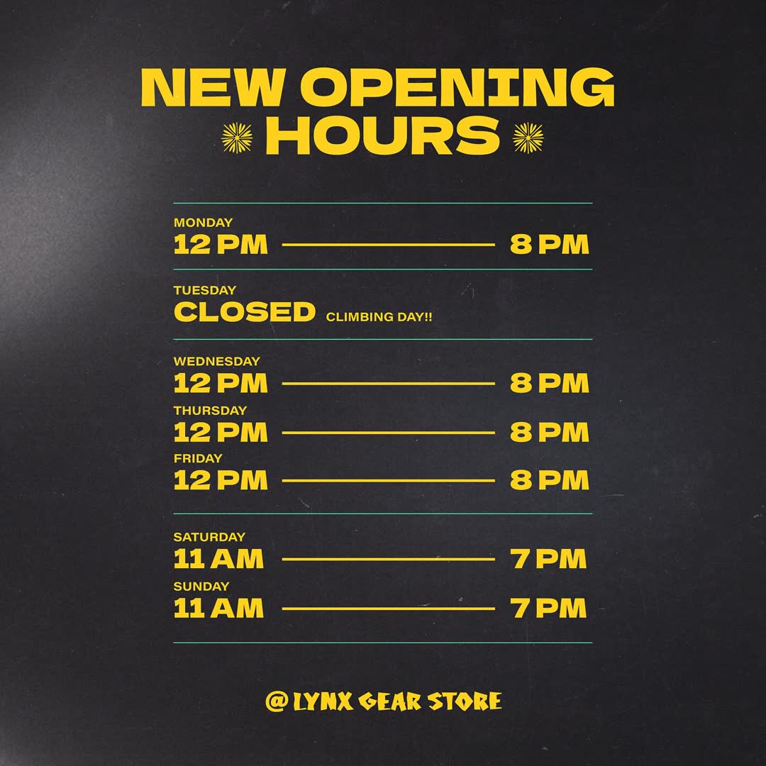 New opening hours announcement