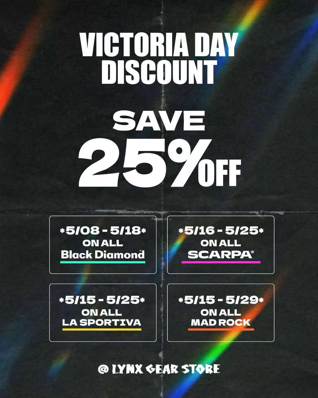 Victoria Day discount campaign poster